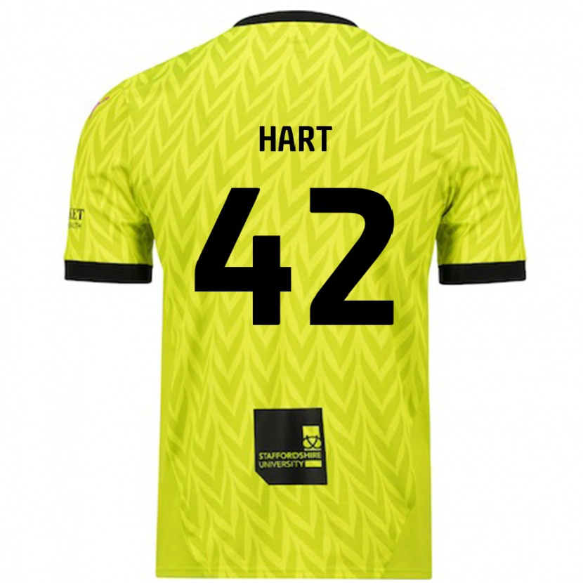 Danxen Uomo Maglia Sam Hart #42 Verde Fluorescente Kit Gara Away 2024/25 Maglietta