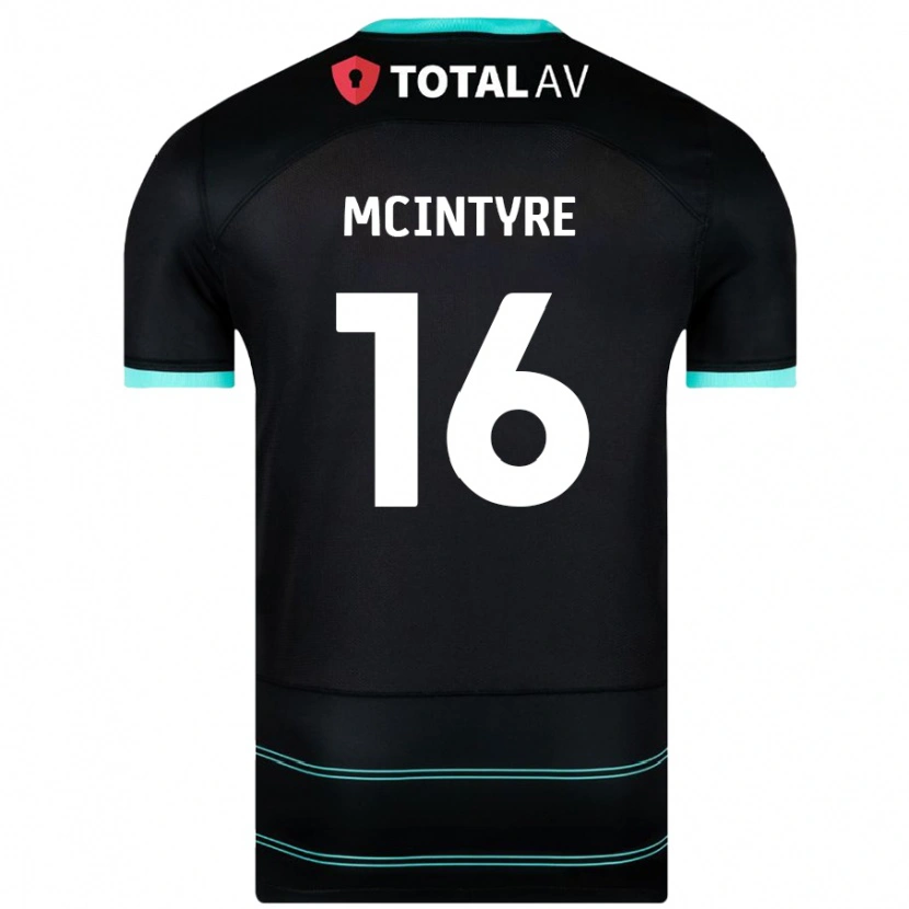 Danxen Uomo Maglia Tom Mcintyre #16 Nero Kit Gara Away 2024/25 Maglietta
