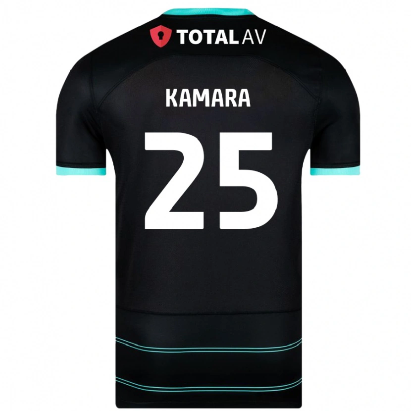 Danxen Uomo Maglia Abdoulaye Kamara #25 Nero Kit Gara Away 2024/25 Maglietta