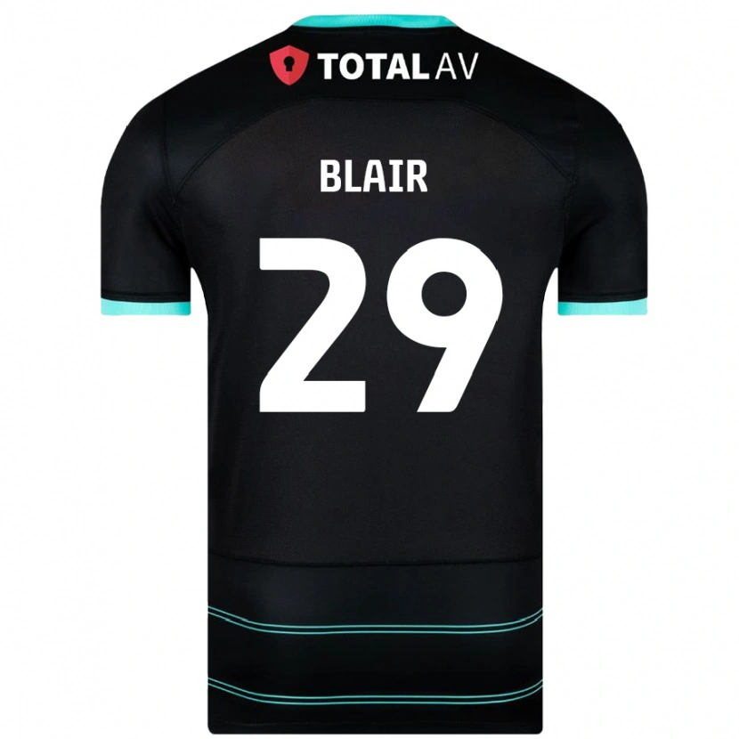 Danxen Uomo Maglia Harvey Blair #29 Nero Kit Gara Away 2024/25 Maglietta