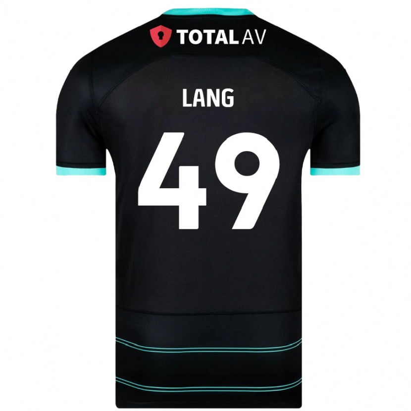Danxen Uomo Maglia Callum Lang #49 Nero Kit Gara Away 2024/25 Maglietta