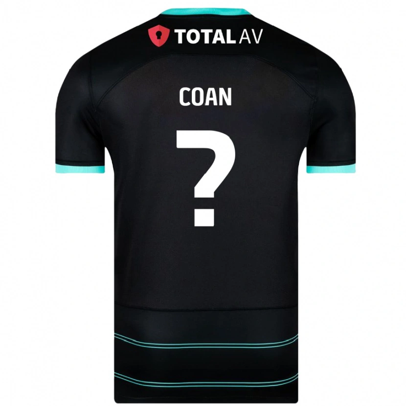 Danxen Uomo Maglia Hannah Coan #0 Nero Kit Gara Away 2024/25 Maglietta