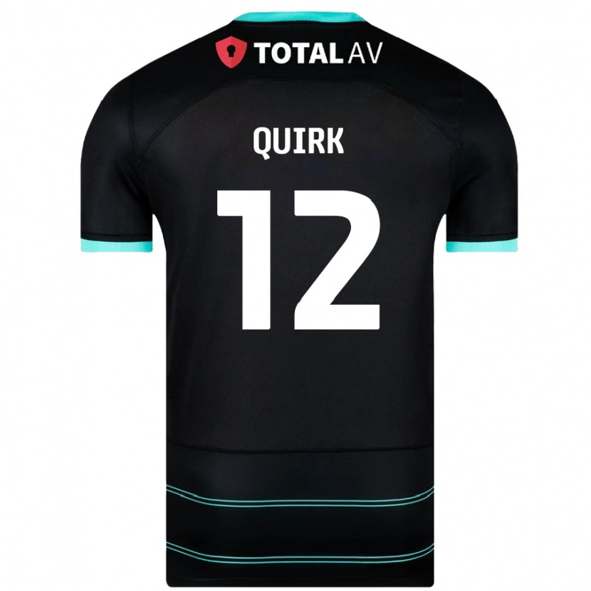 Danxen Uomo Maglia Sophie Quirk #12 Nero Kit Gara Away 2024/25 Maglietta