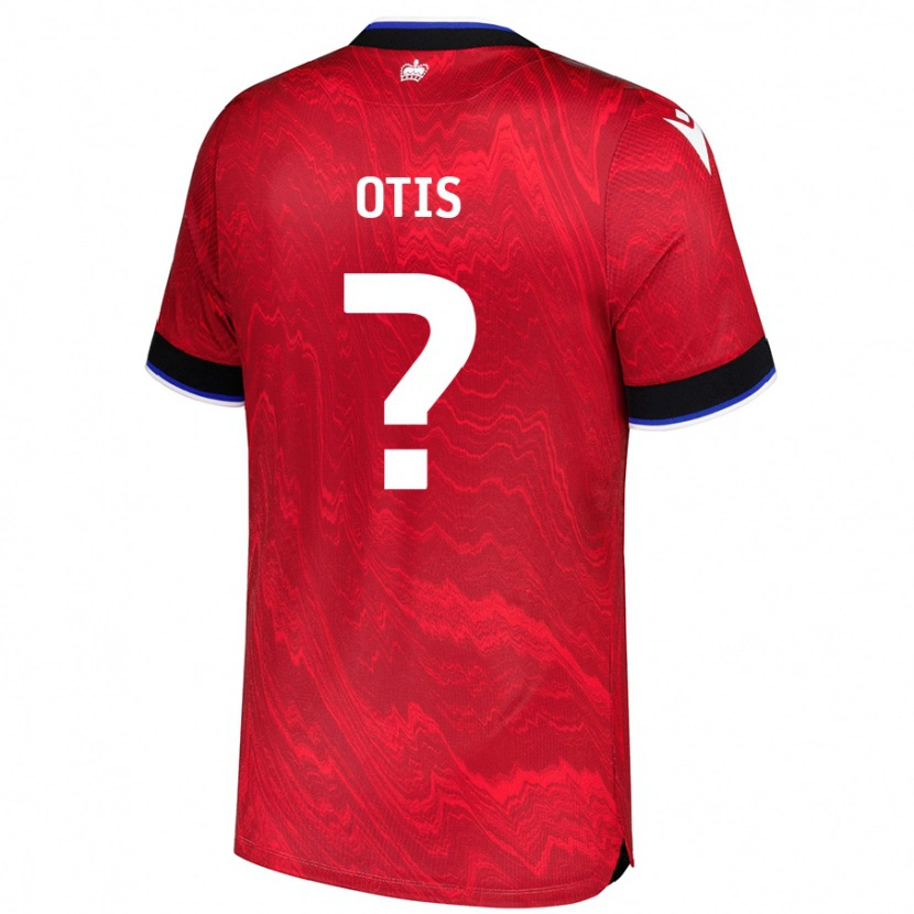 Danxen Uomo Maglia Lewis Otis #0 Rosso Nero Kit Gara Away 2024/25 Maglietta