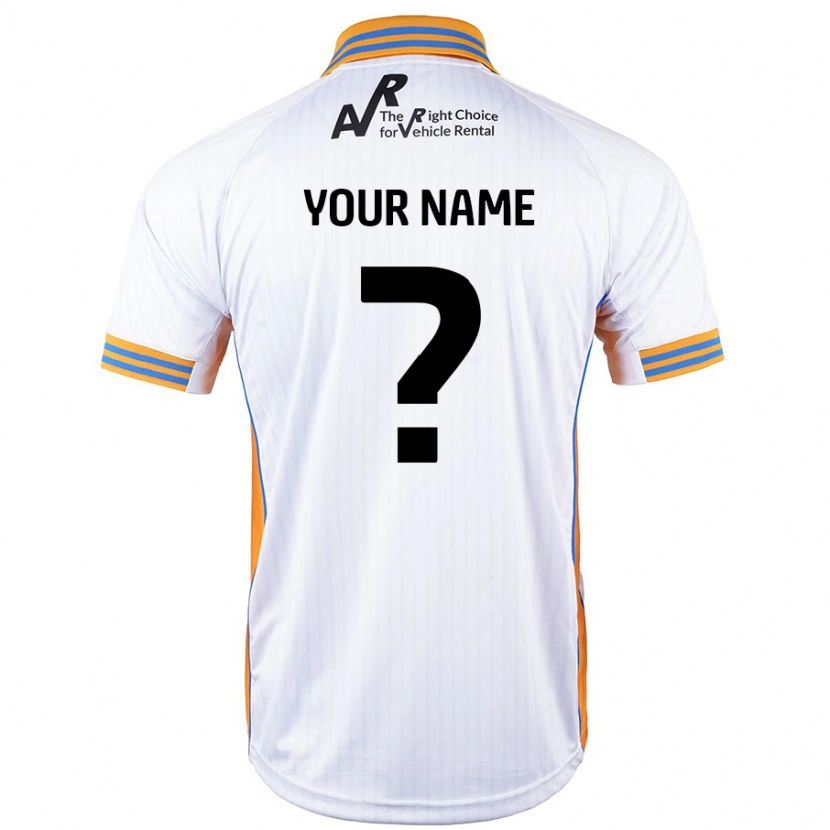 Danxen Uomo Maglia Il Tuo Nome #0 Bianco Kit Gara Away 2024/25 Maglietta