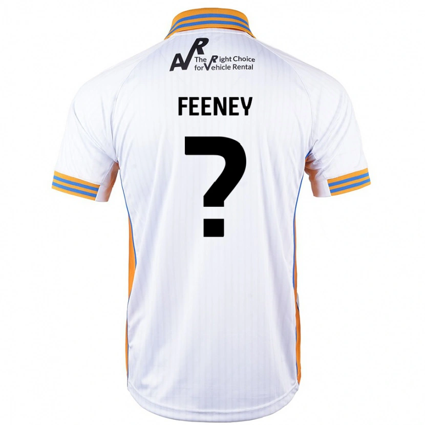 Danxen Uomo Maglia Josh Feeney #0 Bianco Kit Gara Away 2024/25 Maglietta