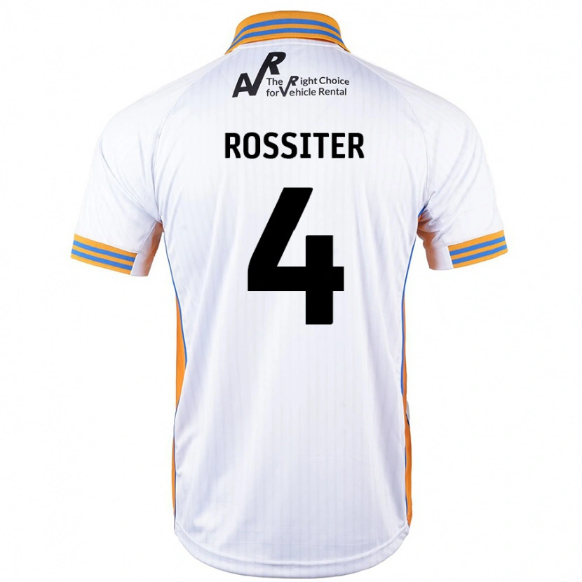 Danxen Uomo Maglia Jordan Rossiter #4 Bianco Kit Gara Away 2024/25 Maglietta