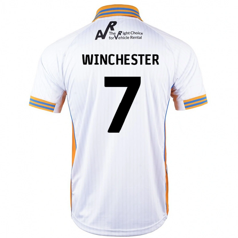 Danxen Uomo Maglia Carl Winchester #7 Bianco Kit Gara Away 2024/25 Maglietta