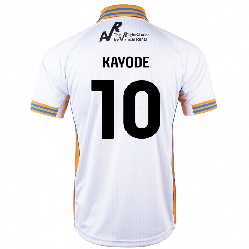 Danxen Uomo Maglia Joshua Kayode #10 Bianco Kit Gara Away 2024/25 Maglietta