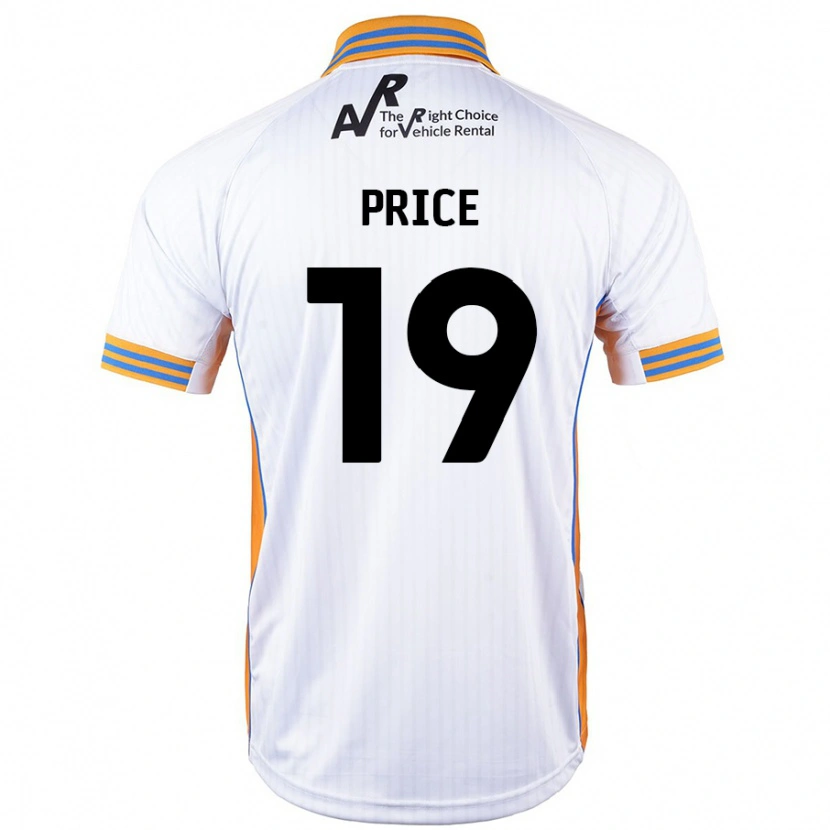 Danxen Uomo Maglia Jack Price #19 Bianco Kit Gara Away 2024/25 Maglietta