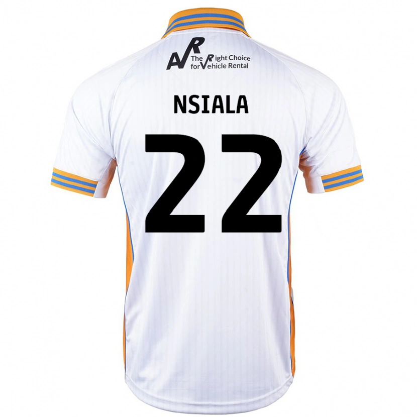 Danxen Uomo Maglia Toto Nsiala #22 Bianco Kit Gara Away 2024/25 Maglietta