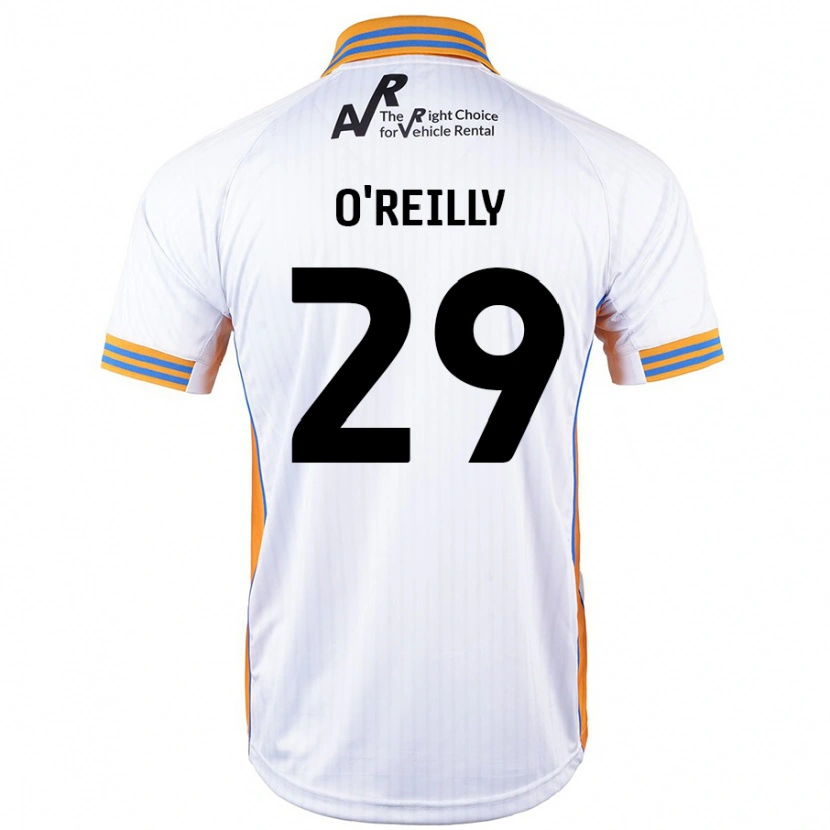 Danxen Uomo Maglia Tommi O'reilly #29 Bianco Kit Gara Away 2024/25 Maglietta