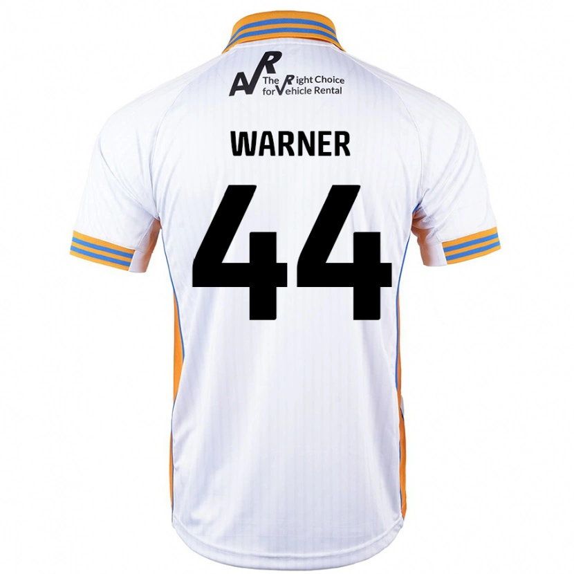 Danxen Uomo Maglia James Warner #44 Bianco Kit Gara Away 2024/25 Maglietta