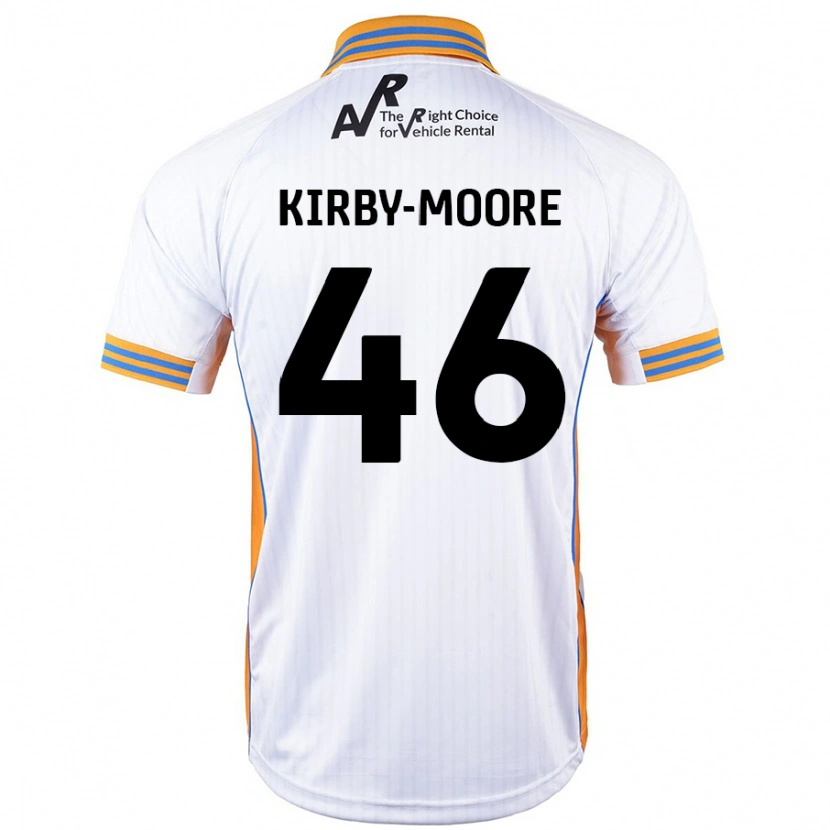 Danxen Uomo Maglia Harvey Kirby-Moore #46 Bianco Kit Gara Away 2024/25 Maglietta