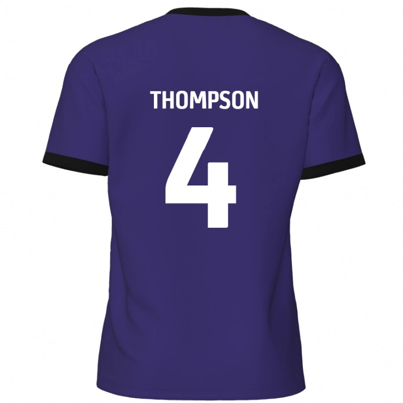Danxen Uomo Maglia Nathan Thompson #4 Viola Kit Gara Away 2024/25 Maglietta