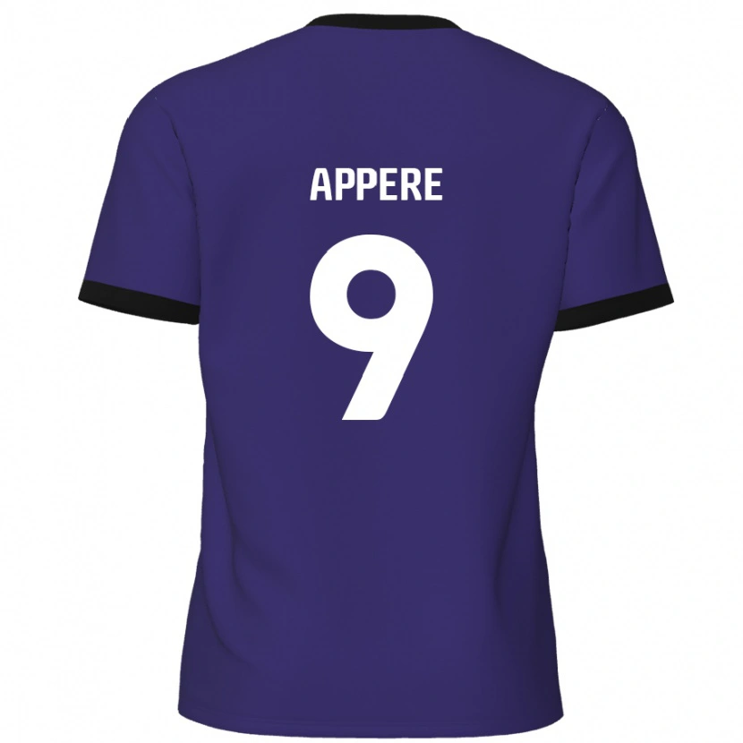 Danxen Uomo Maglia Louis Appéré #9 Viola Kit Gara Away 2024/25 Maglietta