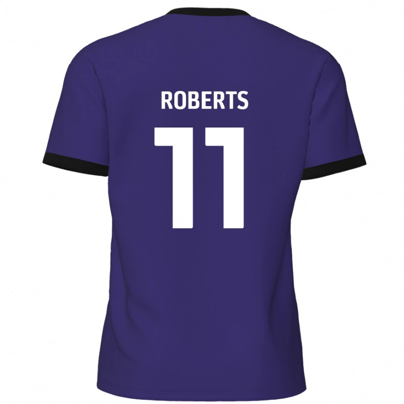 Danxen Uomo Maglia Jordan Roberts #11 Viola Kit Gara Away 2024/25 Maglietta