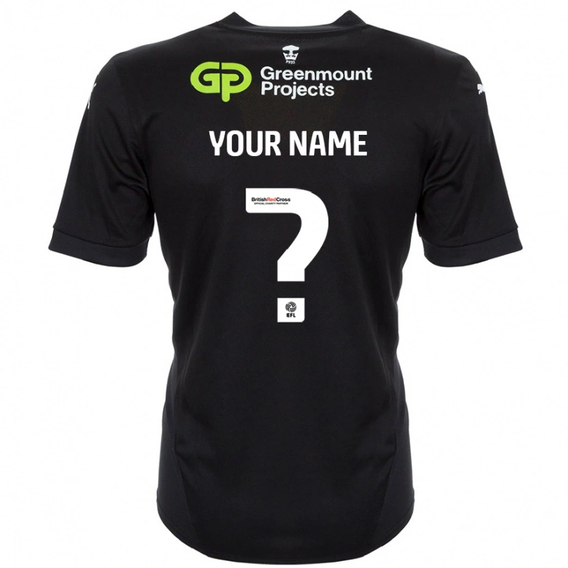 Danxen Uomo Maglia Il Tuo Nome #0 Nero Kit Gara Away 2024/25 Maglietta