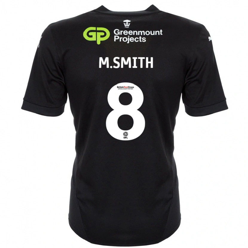 Danxen Uomo Maglia Matt Smith #8 Nero Kit Gara Away 2024/25 Maglietta