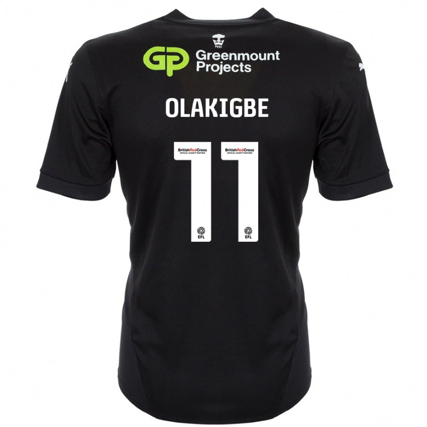Danxen Uomo Maglia Michael Olakigbe #11 Nero Kit Gara Away 2024/25 Maglietta