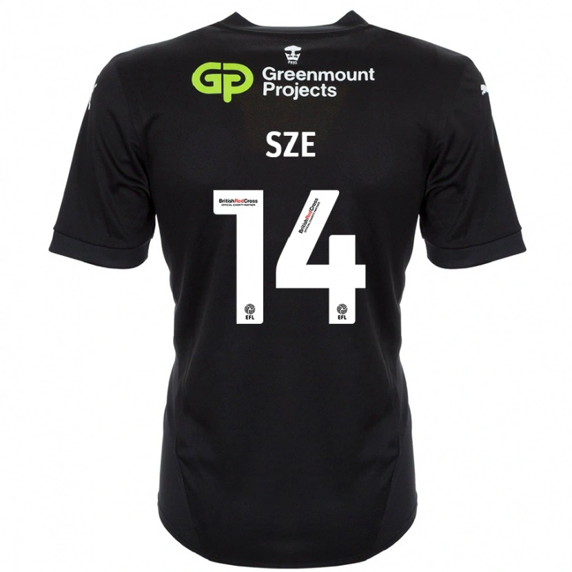 Danxen Uomo Maglia Chris Sze #14 Nero Kit Gara Away 2024/25 Maglietta