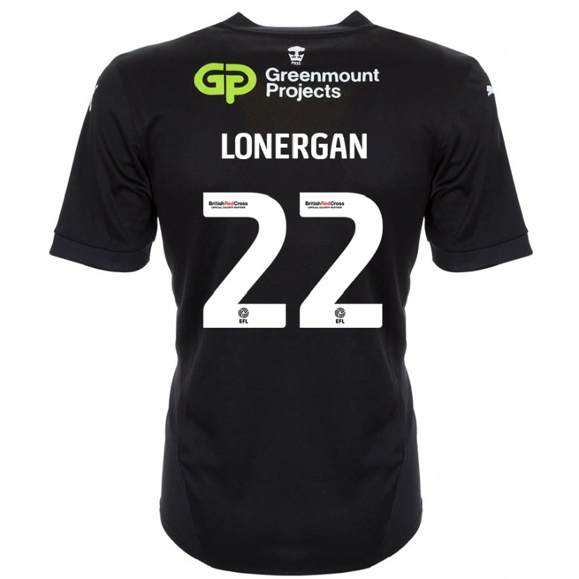 Danxen Uomo Maglia Andy Lonergan #22 Nero Kit Gara Away 2024/25 Maglietta