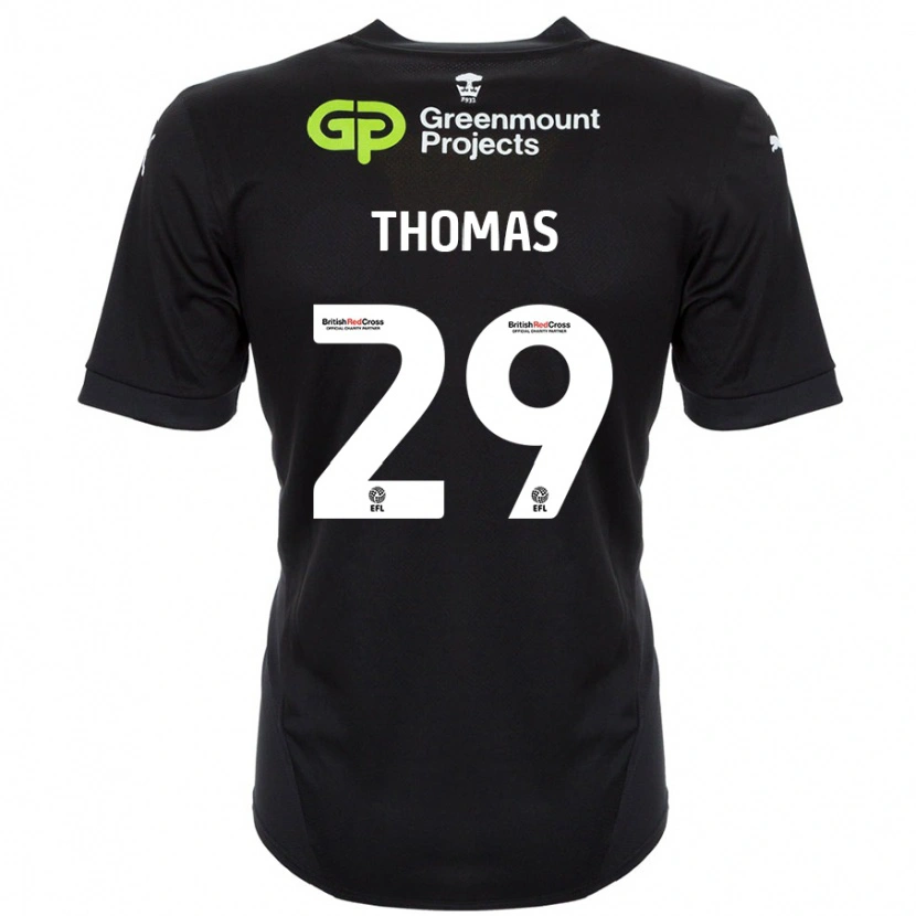 Danxen Uomo Maglia Silko Thomas #29 Nero Kit Gara Away 2024/25 Maglietta