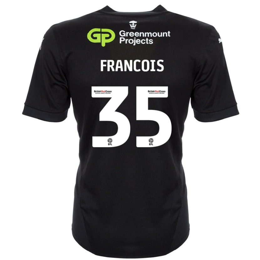 Danxen Uomo Maglia Tyrese Francois #35 Nero Kit Gara Away 2024/25 Maglietta