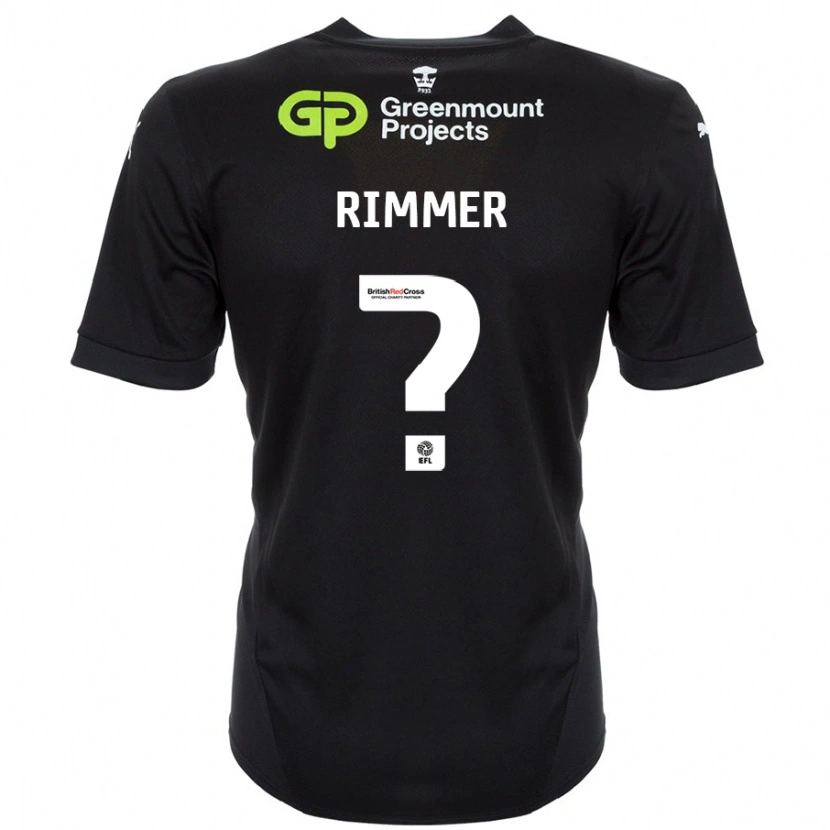 Danxen Uomo Maglia Harry Rimmer #0 Nero Kit Gara Away 2024/25 Maglietta