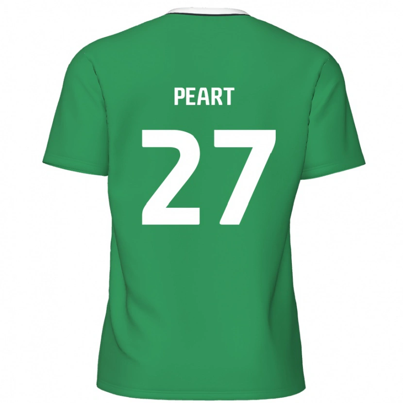 Danxen Uomo Maglia Brody Peart #27 Verde Strisce Bianche Kit Gara Away 2024/25 Maglietta