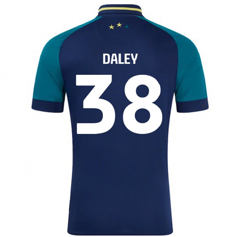 Danxen Uomo Maglia Luke Daley #38 Blu Navy Verde Scuro Kit Gara Away 2024/25 Maglietta