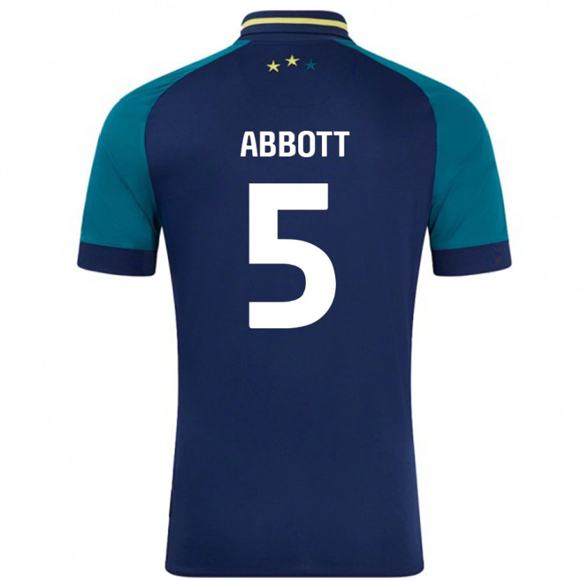 Danxen Uomo Maglia Vicky Abbott #5 Blu Navy Verde Scuro Kit Gara Away 2024/25 Maglietta
