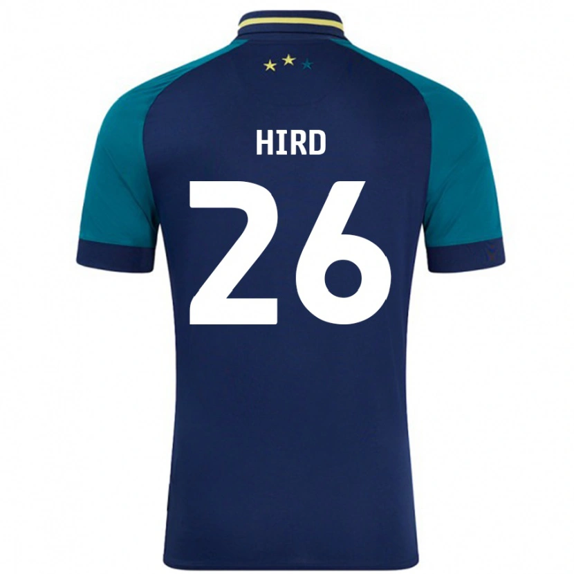 Danxen Uomo Maglia Kayley Hird #26 Blu Navy Verde Scuro Kit Gara Away 2024/25 Maglietta
