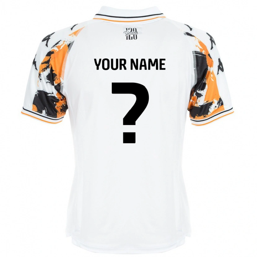 Danxen Uomo Maglia Il Tuo Nome #0 Bianco Kit Gara Away 2024/25 Maglietta