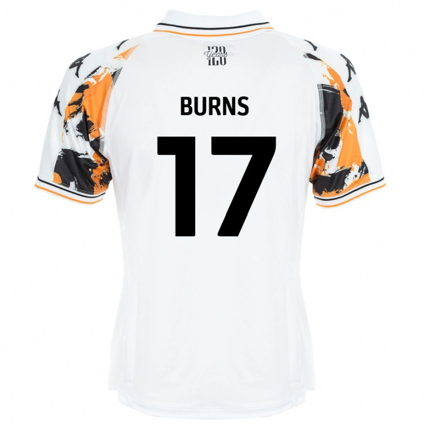 Danxen Uomo Maglia Finley Burns #17 Bianco Kit Gara Away 2024/25 Maglietta