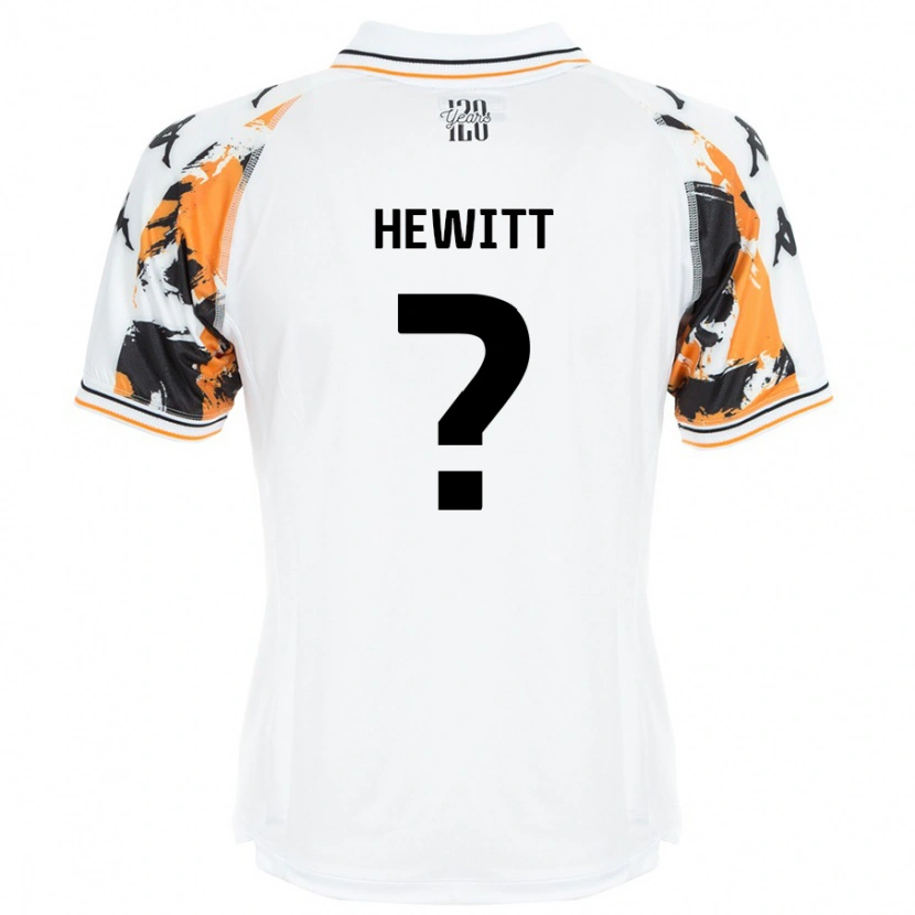 Danxen Uomo Maglia Stan Hewitt #0 Bianco Kit Gara Away 2024/25 Maglietta