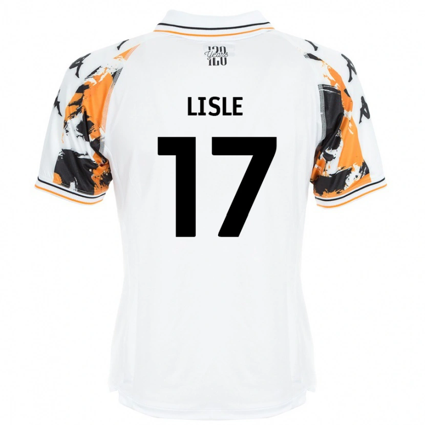 Danxen Uomo Maglia Mary Lisle #17 Bianco Kit Gara Away 2024/25 Maglietta