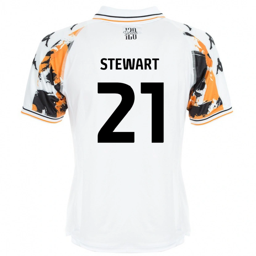 Danxen Uomo Maglia Alice Stewart #21 Bianco Kit Gara Away 2024/25 Maglietta