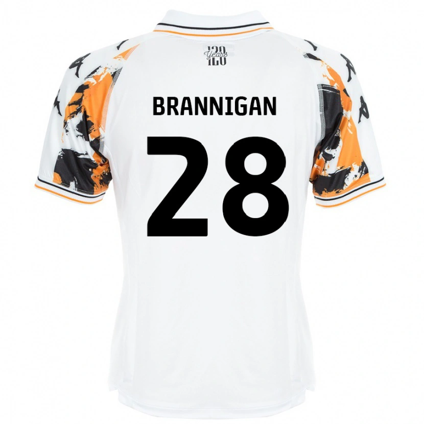 Danxen Uomo Maglia Aoife Brannigan #28 Bianco Kit Gara Away 2024/25 Maglietta