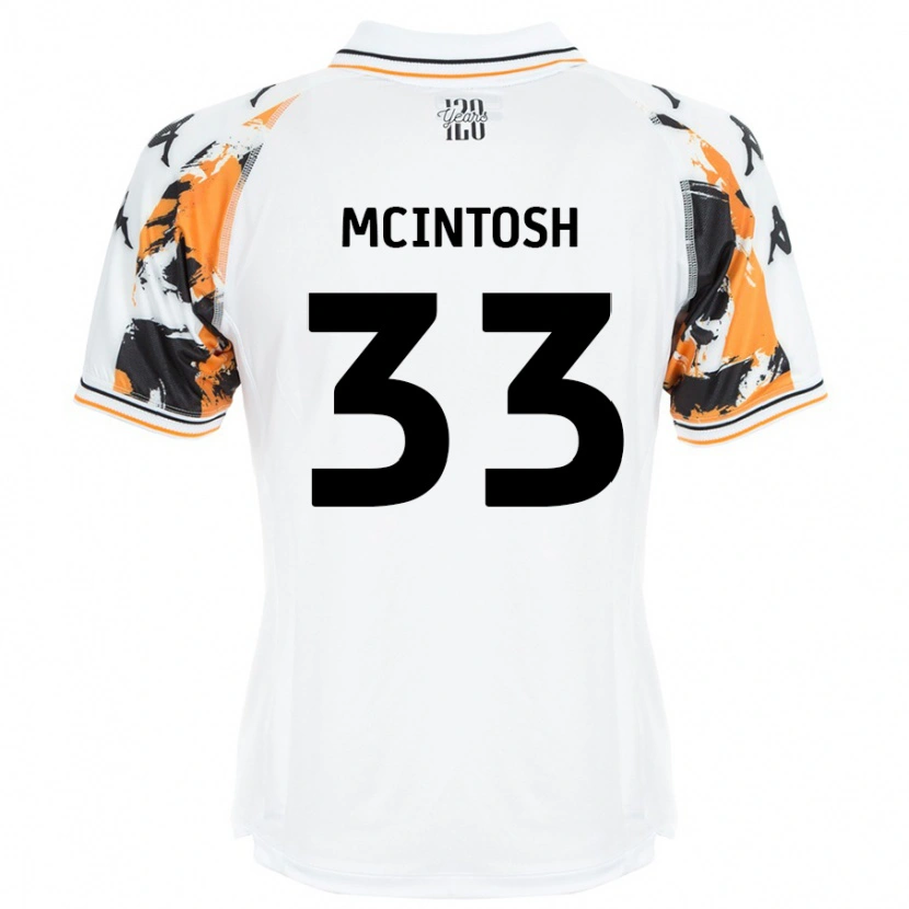 Danxen Uomo Maglia Lucy Mcintosh #33 Bianco Kit Gara Away 2024/25 Maglietta