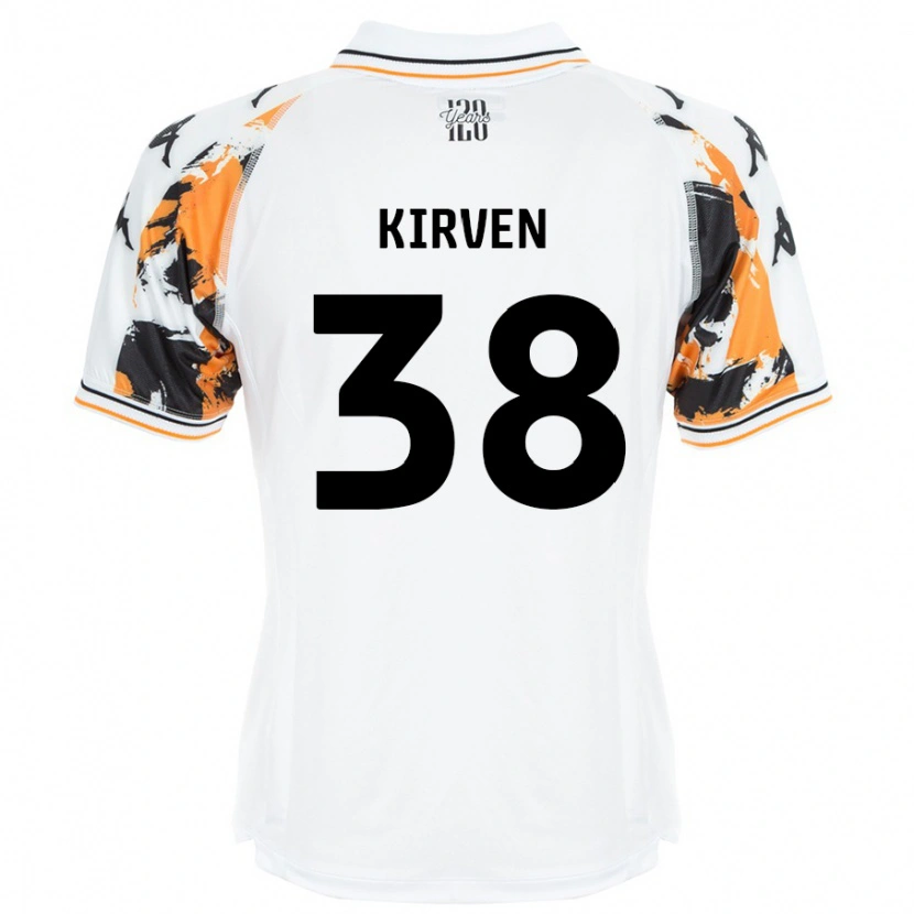 Danxen Uomo Maglia Tess Kirven #38 Bianco Kit Gara Away 2024/25 Maglietta