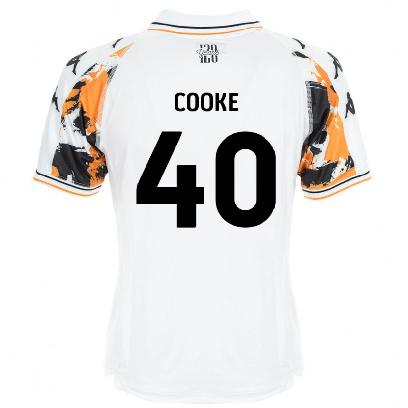 Danxen Uomo Maglia Megan Cooke #40 Bianco Kit Gara Away 2024/25 Maglietta