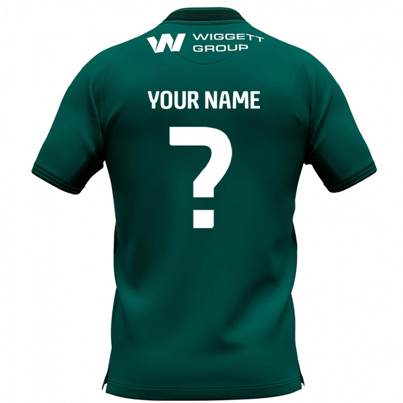 Danxen Uomo Maglia Il Tuo Nome #0 Verde Kit Gara Away 2024/25 Maglietta