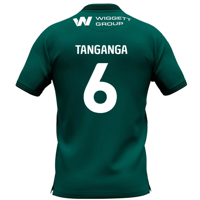 Danxen Uomo Maglia Japhet Tanganga #6 Verde Kit Gara Away 2024/25 Maglietta