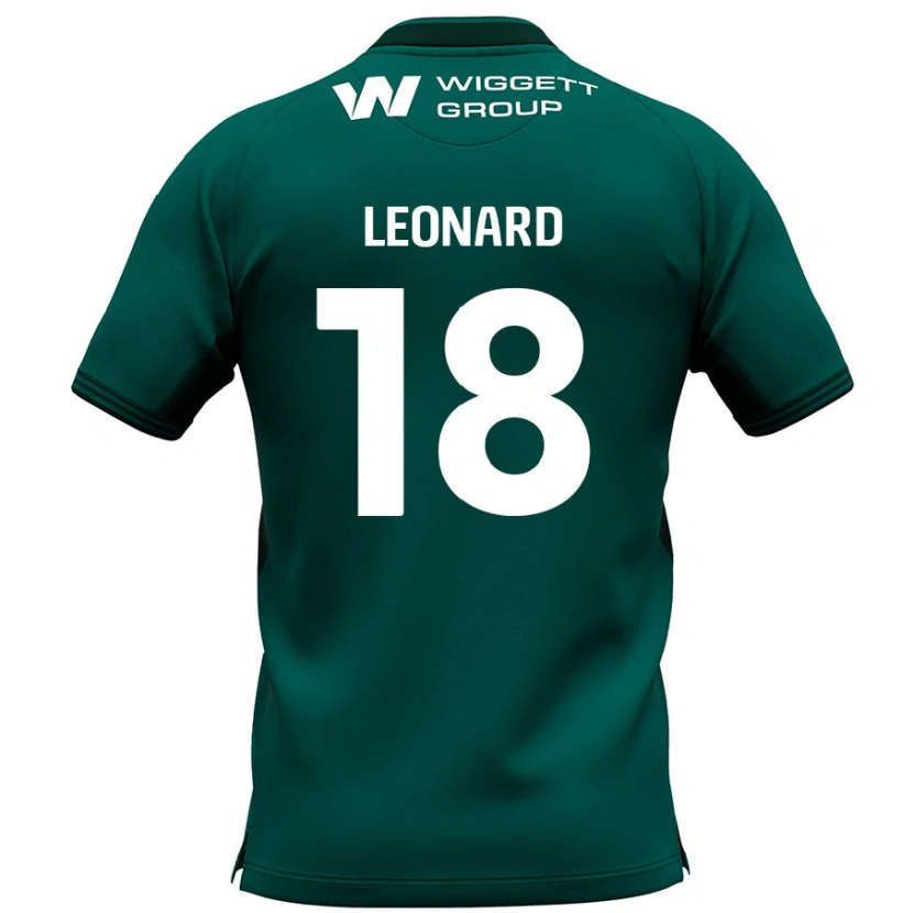 Danxen Uomo Maglia Ryan Leonard #18 Verde Kit Gara Away 2024/25 Maglietta