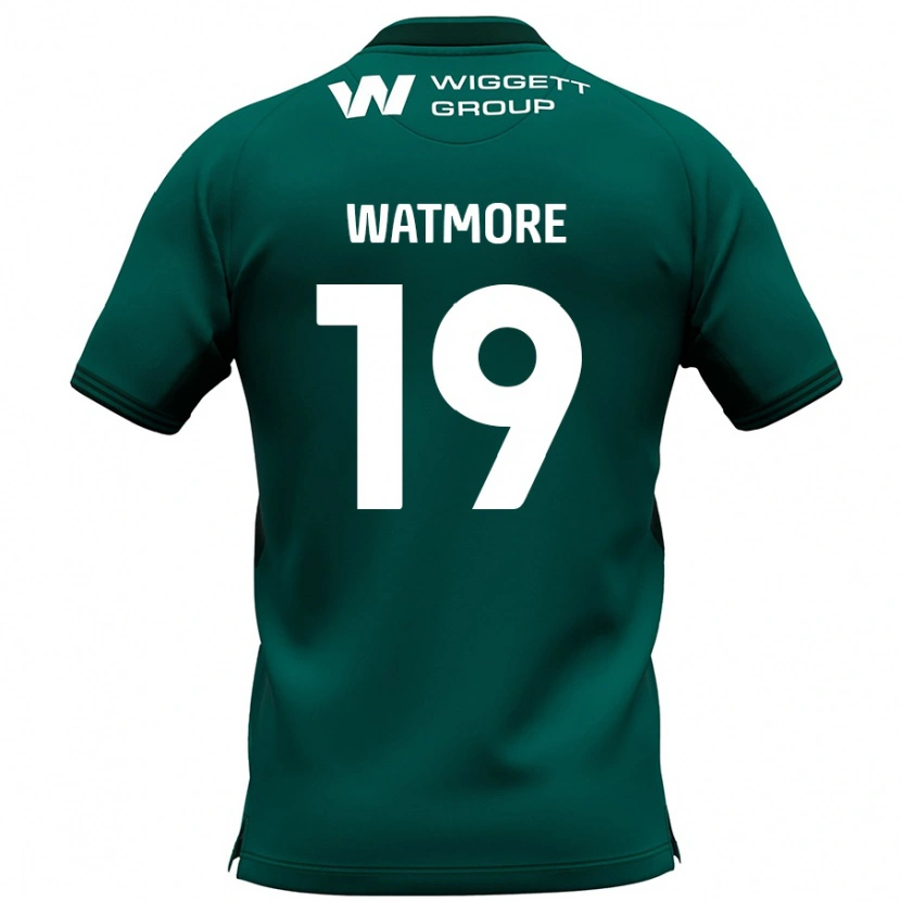 Danxen Uomo Maglia Duncan Watmore #19 Verde Kit Gara Away 2024/25 Maglietta