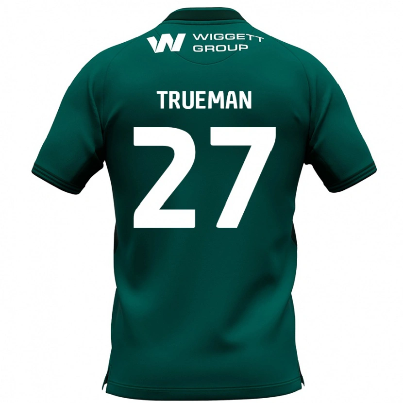 Danxen Uomo Maglia Connal Trueman #27 Verde Kit Gara Away 2024/25 Maglietta