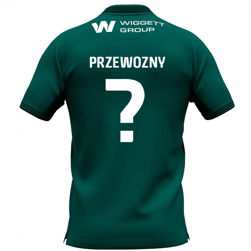 Danxen Uomo Maglia Jakub Przewozny #0 Verde Kit Gara Away 2024/25 Maglietta