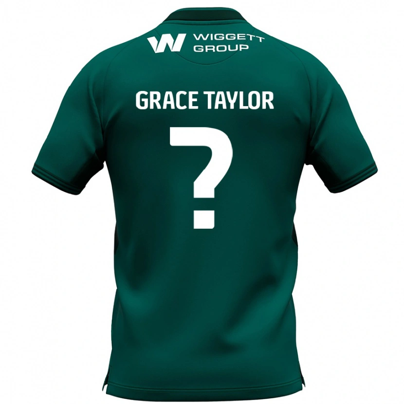 Danxen Uomo Maglia Grace Taylor #0 Verde Kit Gara Away 2024/25 Maglietta