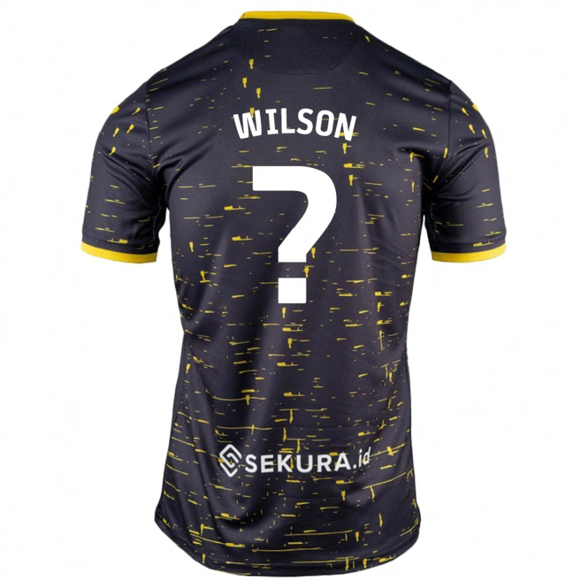 Danxen Uomo Maglia Charlie Wilson #0 Nero Giallo Kit Gara Away 2024/25 Maglietta